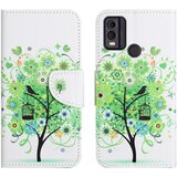 INORCO Usnjena torbica s stojalom za denarnico za Nokia C32/C22, ovitek za telefon s tiskanjem vzorca telefona s križno teksturo, (22033839) | Shoptok.si