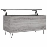 Maison Chic Klubska mizica - kavna mizica - Nizka mizica siva sonoma 90x44,5x45 cm inženirski les, (21752762) | Shoptok.si