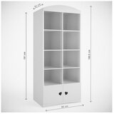 Julia drveni regal - - bijeli | shoptok.hr