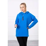 Kesi Tunic with zipper on hood Oversize mauve-blue