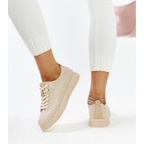 Gemre Beige leather sneakers Samaha | Shoptok.si