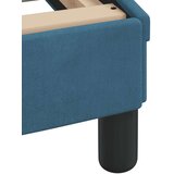  Posteljni okvir z vzglavjem moder 140x190 cm žamet, (21081701) | Shoptok.si