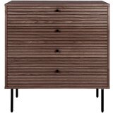 House Nordic Tamno smeđa niska komoda u dekoru hrasta 80x85 cm Kyoto – | shoptok.hr