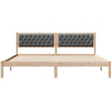 Krevetna konstrukcija s uzglavljem Tamno siva 200 x 200 cm | Eponuda.com