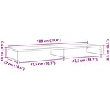  Stalak za monitor Crni hrast 100x27x10 cm Konstruirano drvo Slike
