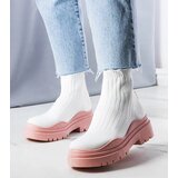 Gemre White sock boots with pink sole Cali | Shoptok.si