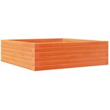 vidaXL Vrtno cvetlično korito voščeno rjavo 80x80x23 cm trdna borovina | Shoptok.si