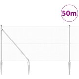 vidaXL varovana žičnata ograja s 13 konicami stebrov 1x50 m cinkano jeklo | Shoptok.si
