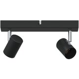vidaXL stropna reflektorska svetilka 2 smeri nastavljiva črna E27 | Shoptok.si