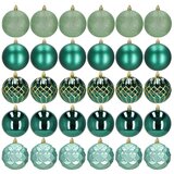  Set Božićnih kuglica 8 cm - 30 komada, zelena i zlatna | shoptok.hr