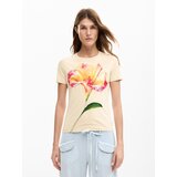 Desigual Majica temno rumena / rdeča / volneno bela | Shoptok.si