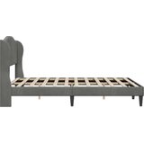 Krevetna konstrukcija Tamnosiva 160 x 200 cm Baršun | Shoptok.si