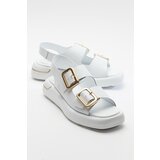 LuviShoes FURIS Women's White Skin Genuine Leather Sandals cene