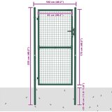  Vrata za ogradu Čelik 100x175 cm Zelena | shoptok.hr