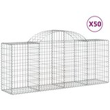  Lučne gabionske košare 50 kom 200x50x80/100cm pocinčano željezo | shoptok.hr