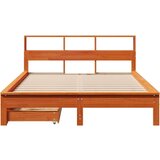  Krevet s regalom za knjige bez madraca 150x200 cm od borovine | shoptok.hr