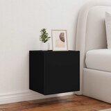  Zidni TV ormarići s LED svjetlima 2 kom crni 40,5 x 35 x 40 cm | shoptok.hr