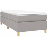  Krevet s oprugama i madracem svjetlosivi 100x200 cm od tkanine | shoptok.hr