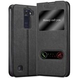 Cadorabo Ohišje, združljivo z LG K8 2016 v črni komet - Zaščitni ovitek z magnetnim zapiranjem, stoječo funkcijo in 2 okencema za gledanje, (20551078) | Shoptok.si
