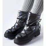 Gemre Black and gray snow boots with a drawstring Eagleville | Shoptok.si