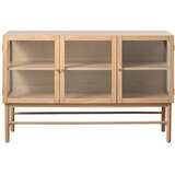 Unique Furniture Vitrina iz masivnega hrasta 88x140 cm Elba – Cene