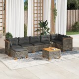 vidaXL 8-dijelni set vrtnih sofa od poliratana s jastucima sivi | shoptok.hr