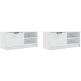 TV ormarić 2 kom sjajni bijeli 80x35x36,5 cm konstruirano drvo | Eponuda.com