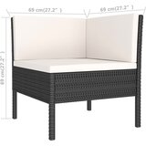  2-dijelna vrtna garnitura od poliratana s jastucima crna | shoptok.hr