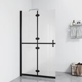 Furnova Zložljiva pregrada za tuš mlečno ESG steklo 120x190 cm, (21918010) | Shoptok.si