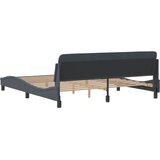 vidaXL Posteljni okvir z vzglavjem temno siv 180x200 cm žamet | Shoptok.si