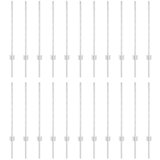 vidaXL ograjevalni stebrički 22 pcs U-kanal srebrni 120 cm jeklo | Shoptok.si