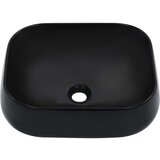 Maison Chic Umivalnik - Kopalna umivalnik - Lavabo 44,5x39,5x14,5 cm keramičen črn, (21684676) Cene