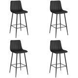  POZZA barska stolica - crni baršun / crne noge x 4 | shoptok.hr