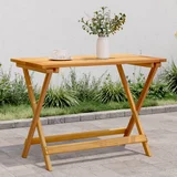 vidaXL Zložljiva vrtna miza 90x52,5x65 cm trden akacijev les