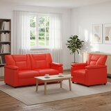  Set sofe 2 pcs Crvena Umjetna koža | shoptok.hr