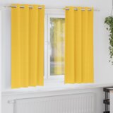  Zavjese 2 pcs žuta boja senfa 175 x 140 cm Poliester | shoptok.hr