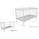 Vipack Smeđi dječji krevet od masivne bukve s uklonjivom stranicom/s podesivom visinom 70x140 cm Dino – | shoptok.hr