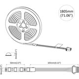  LED traka 4 pcs Crna i prozirna 170 x 0 8 x 0 3 cm | shoptok.hr