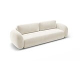 Cosmopolitan Design Kremno bela žametna raztegljiva/s prostorom za shranjevanje sedežna garnitura 262 cm Tonale – | Shoptok.si