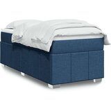 vidaXL Box spring postelja z vzmetnico modra 80x200 cm blago, (21309074) | Shoptok.si