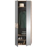 MID.YOU GARDEROBNA OMARA siva, barve hrasta | Shoptok.si