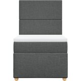  Krevet s oprugama i madracem tamnosivi 100 x 200 cm od tkanine | shoptok.hr