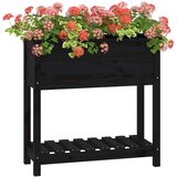  Sadilica s policom crna 82,5x34,5x81 cm od masivne borovine | Eponuda.ba
