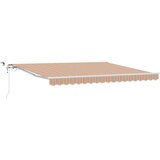 vidaXL Retraktilna tenda večbarvno 400 × 350 cm Tkanina in kovina - - večbarvno - 36.09 - 400 x 350 cm - | Shoptok.si