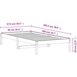 Dnevni krevet bez madraca voštano smeđi 90 x 200 cm od borovine | shoptok.hr