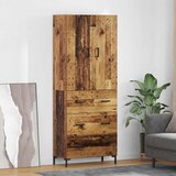 vidaXL Visok predalnik Star les 69,5 x 34 x 180 cm Konstruiran les | Shoptok.si