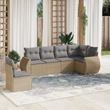vidaXL 6-dijelni set vrtnih sofa s jastucima bež od poliratana | shoptok.hr