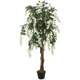 vidaXL Umetna glicinija 1260 listov 180 cm zelena in bela | Shoptok.si