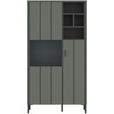 Mömax Vitrina Shirley, Siva, Zelena, Črna | Shoptok.si