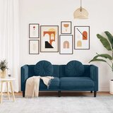 Dvosjed s jastucima plavi baršun | shoptok.hr